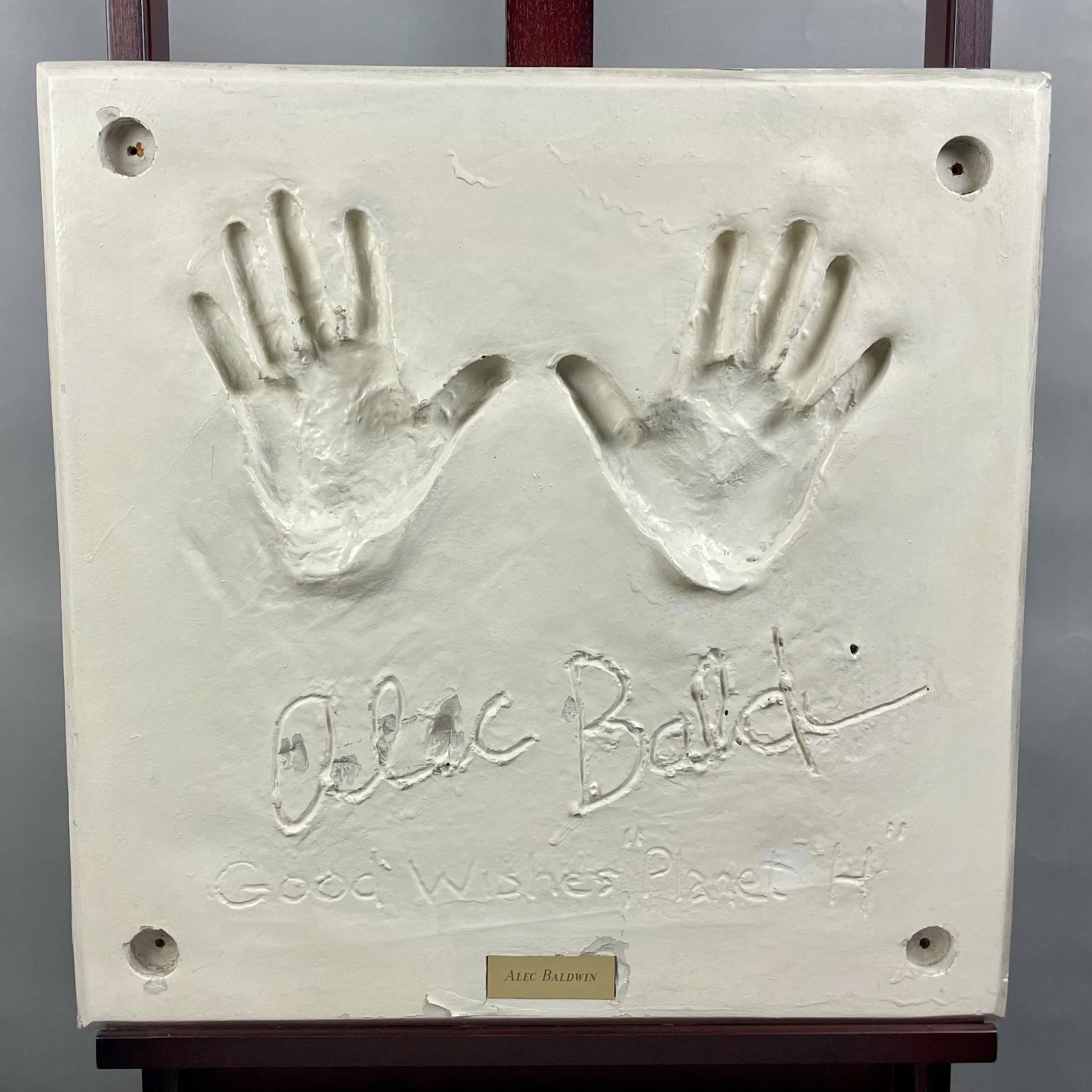 PLANET HOLLYWOOD SEATTLE Alec Baldwin Celebrity Signed Hand Cast